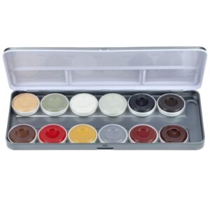 superstar ansigtsmaling bodypaint palette 12 farver halloween